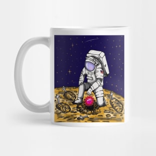 astronauts bury the covid virus dead Mug